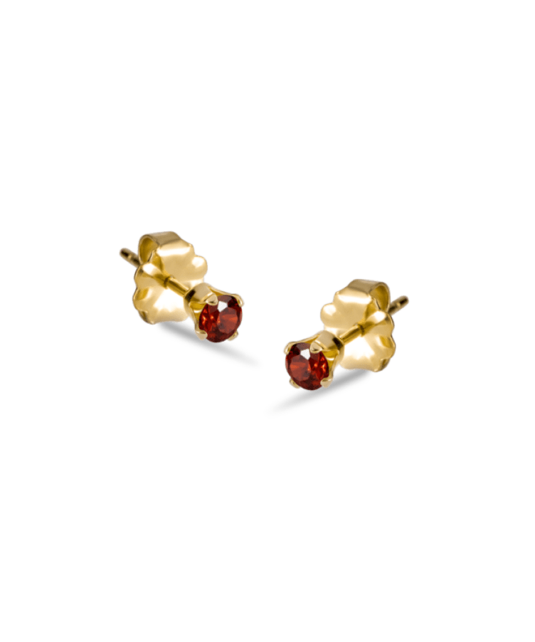 Bella birthstone studs Gold december