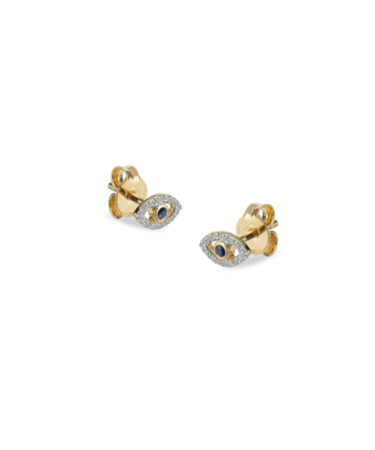 Bella birthstone studs Gold december