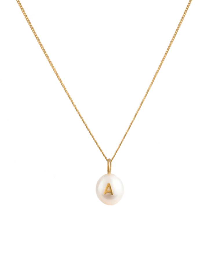Delicate Pearl Letter Necklace