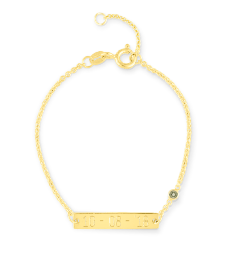 Kids Birthstone Bar Armband
