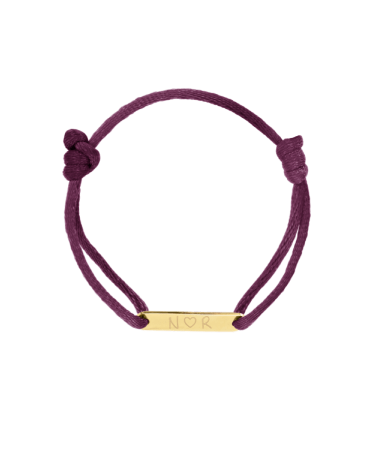 Text Bar Cord Bracelet