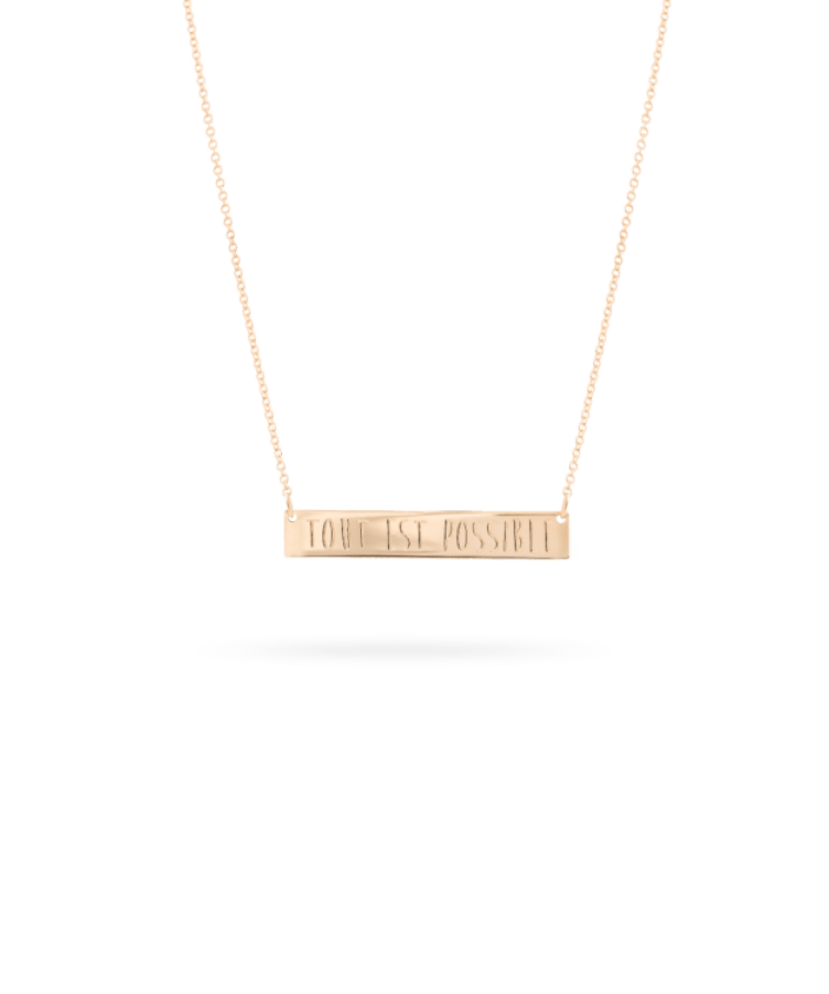 bar necklace gold