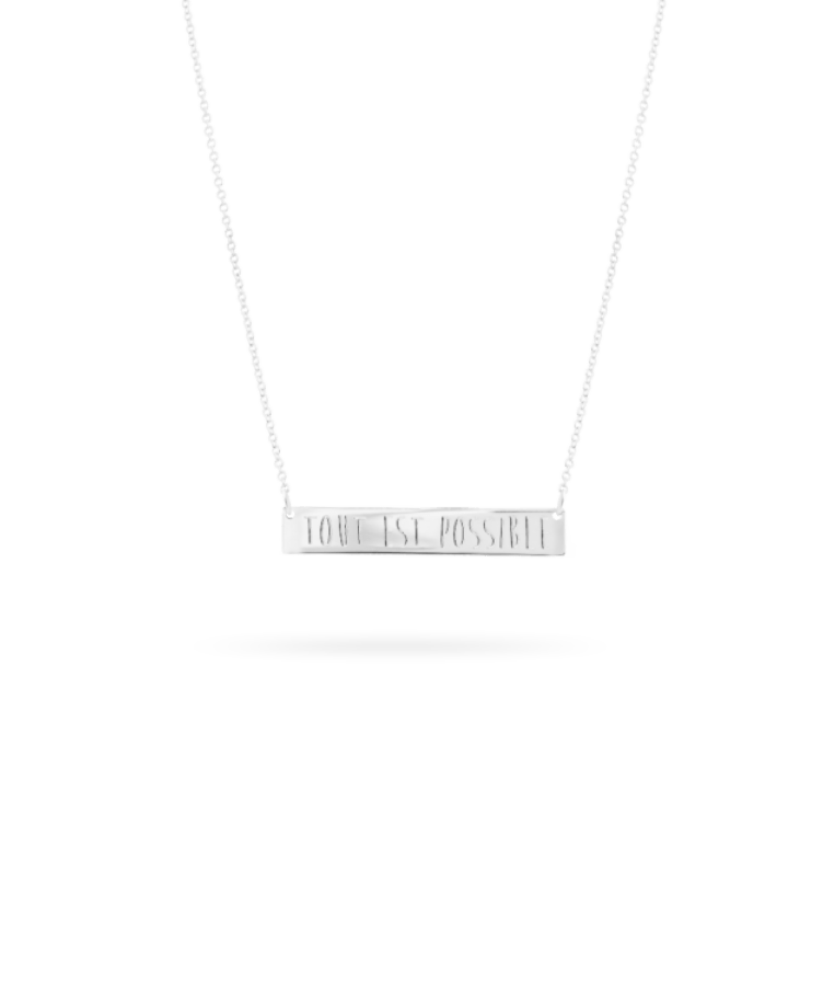 bar necklace goud