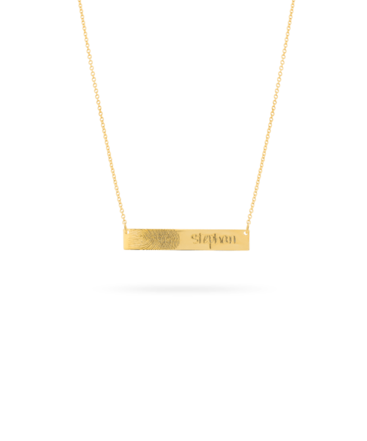 Fingerprint Bar Ketting