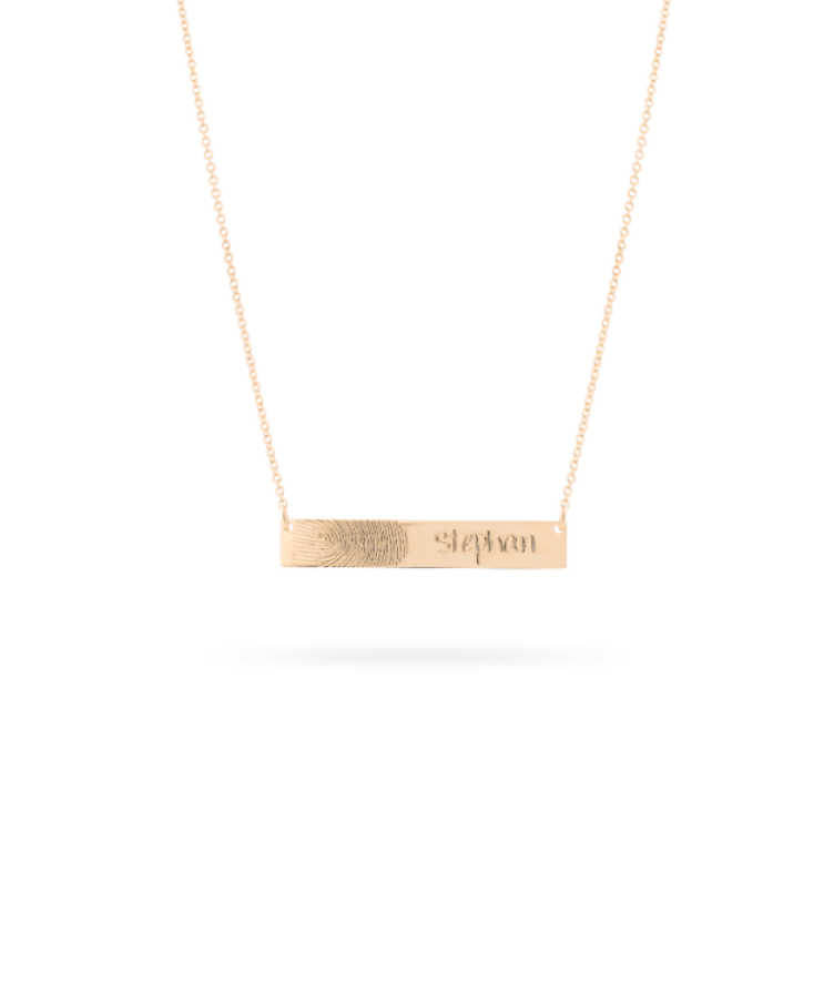 Fingerprint Bar Necklace