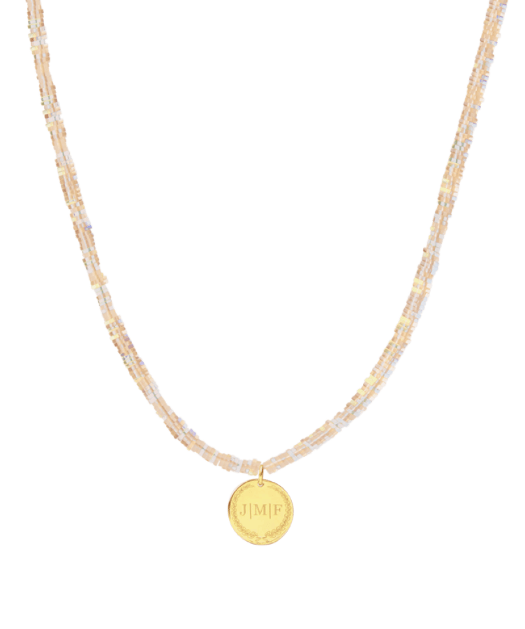 letter necklace goud