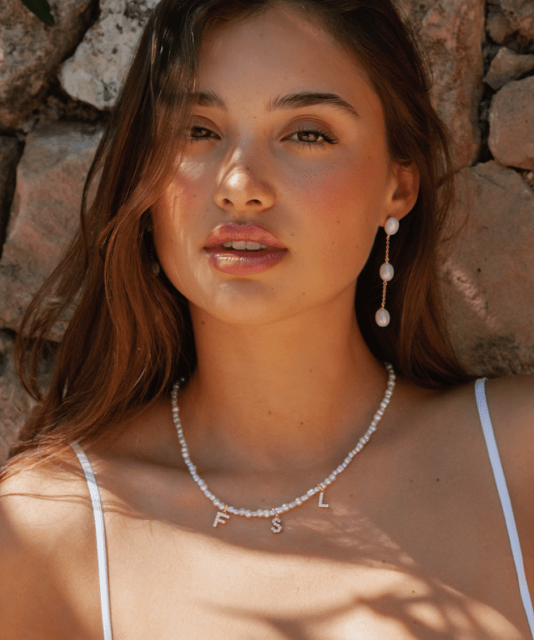 Pearl Beads Letter Ketting