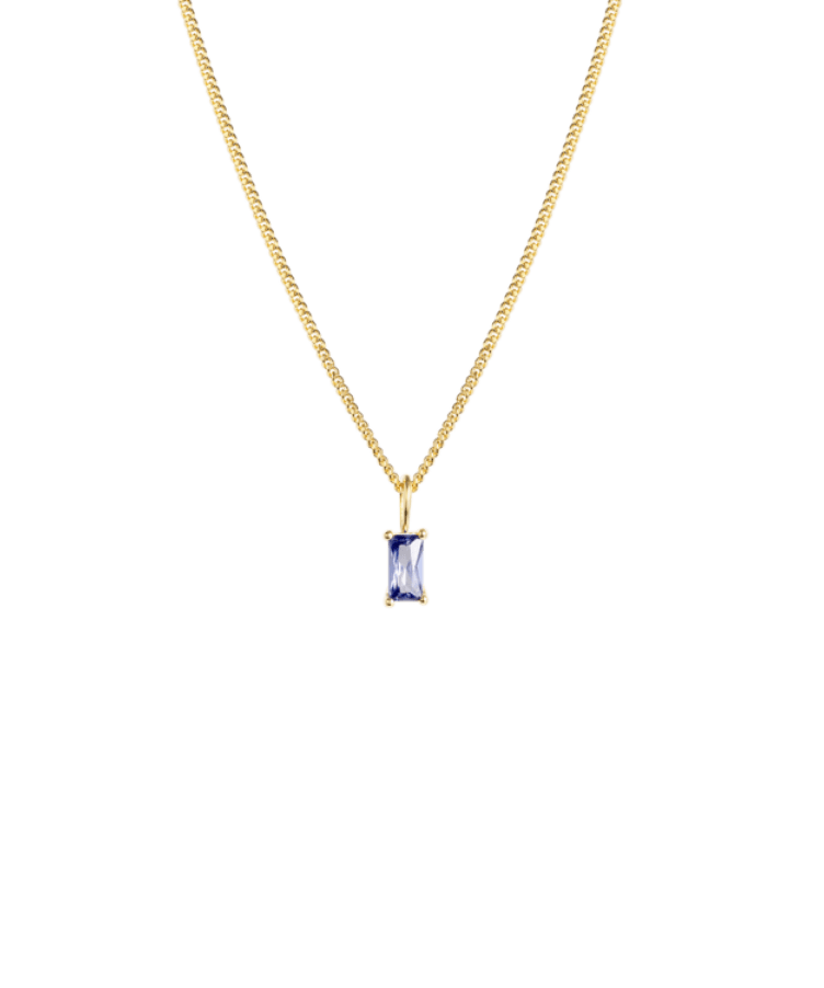 Birthstone Baguette Necklace