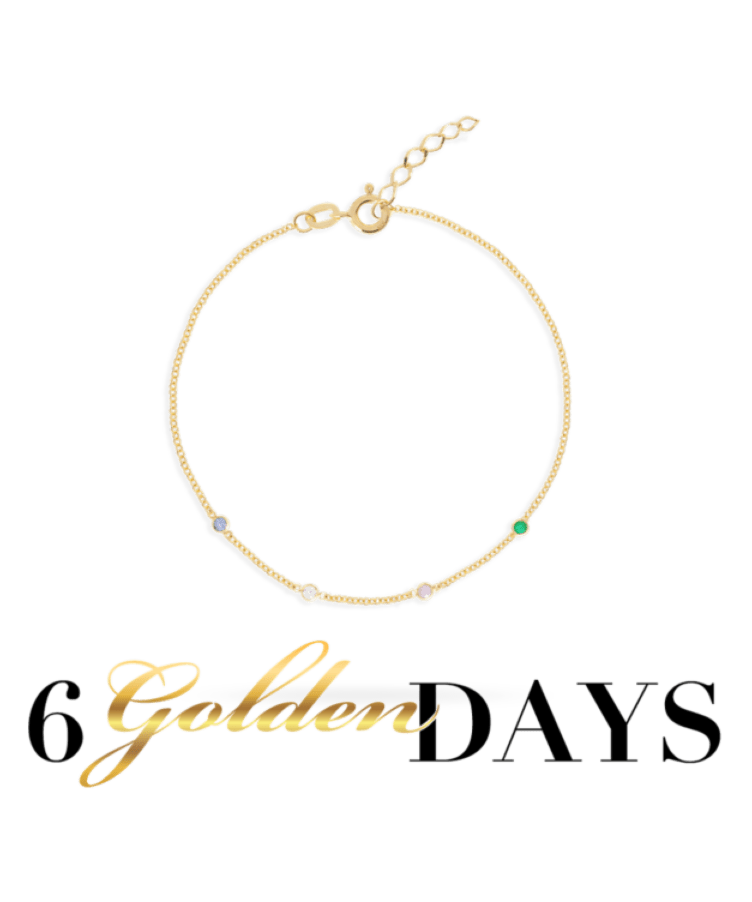 birthstone bracelet goud