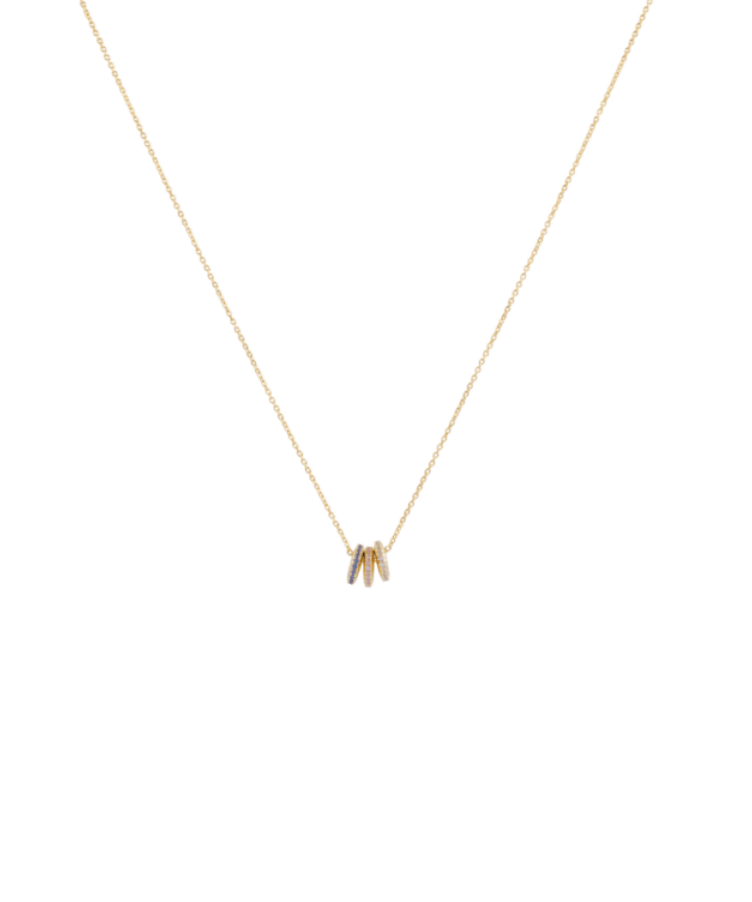 letter necklace gold