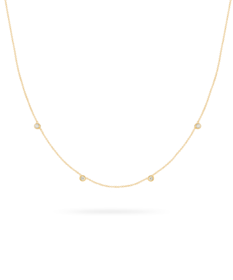 letter necklace goud