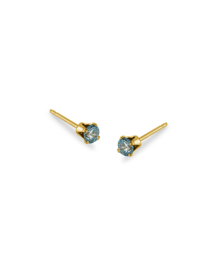 Bella birthstone studs Gold december