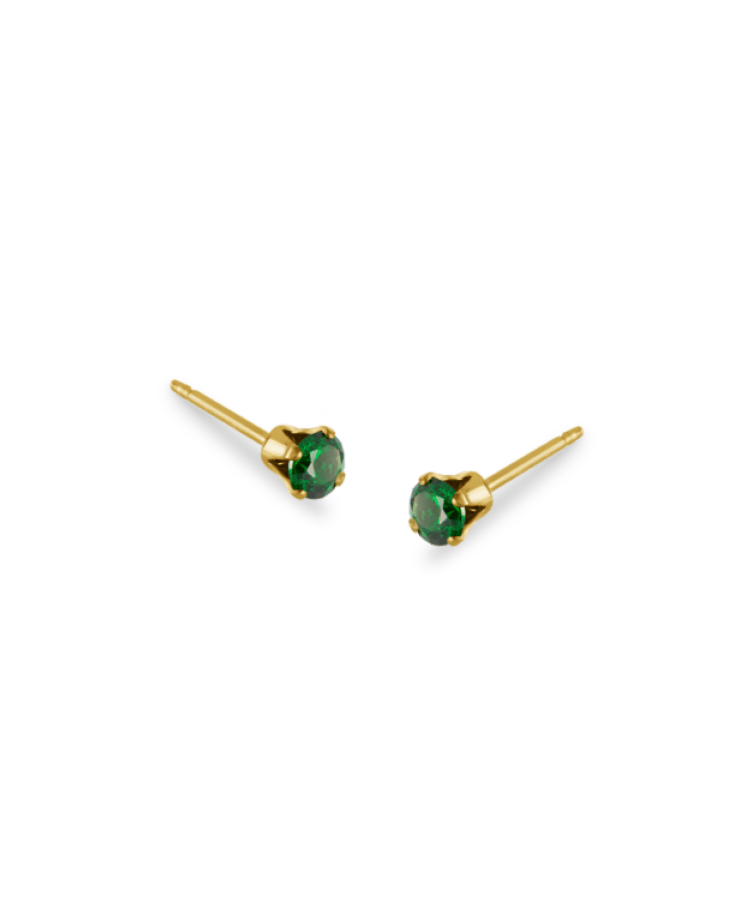Bella birthstone studs Gold december