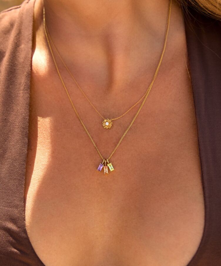Birthstone Baguette Ketting
