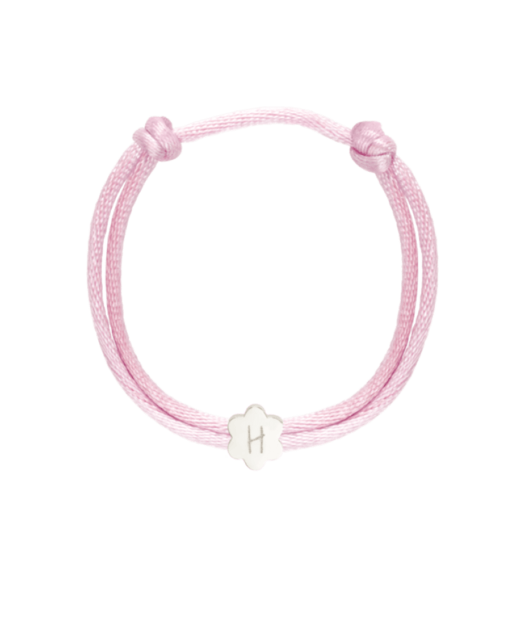Kids Initial Bloom Cord Armband