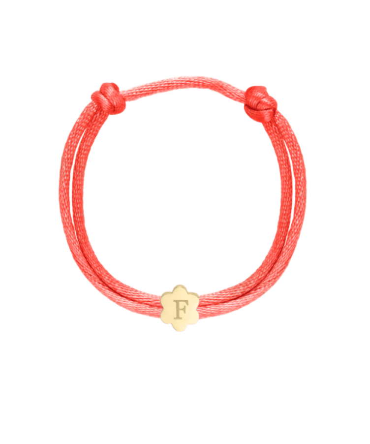 Kids Initial Bloom Cord Bracelet