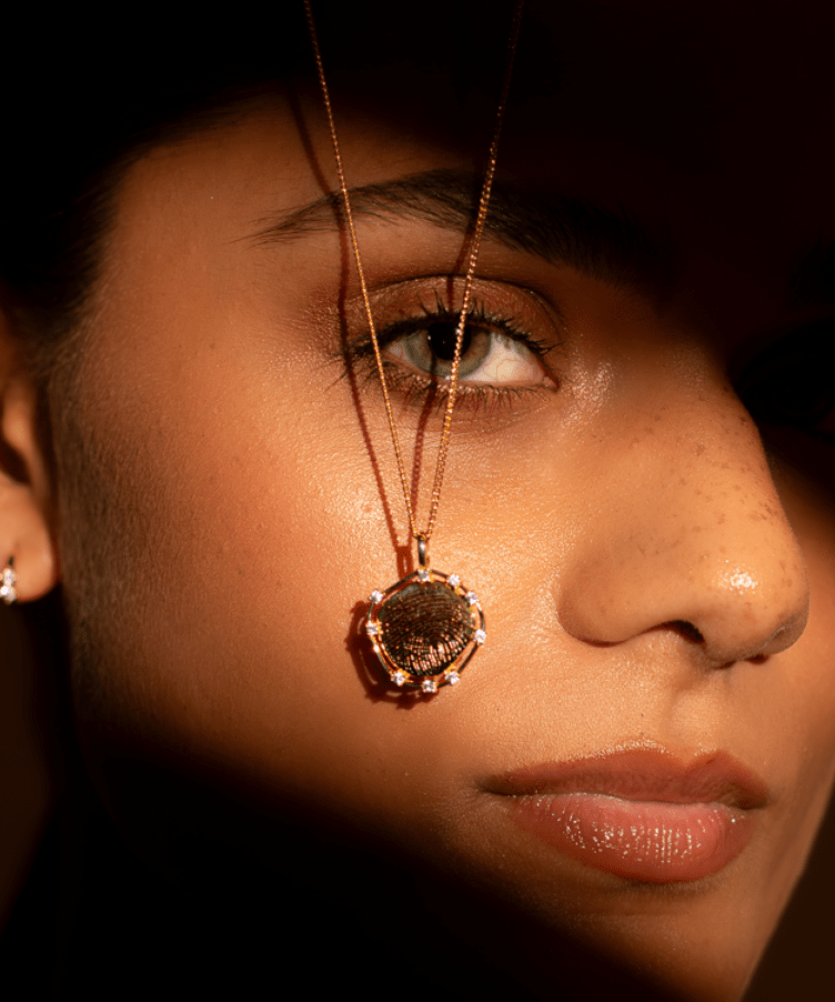 Brilliance Fingerprint Coin Necklace