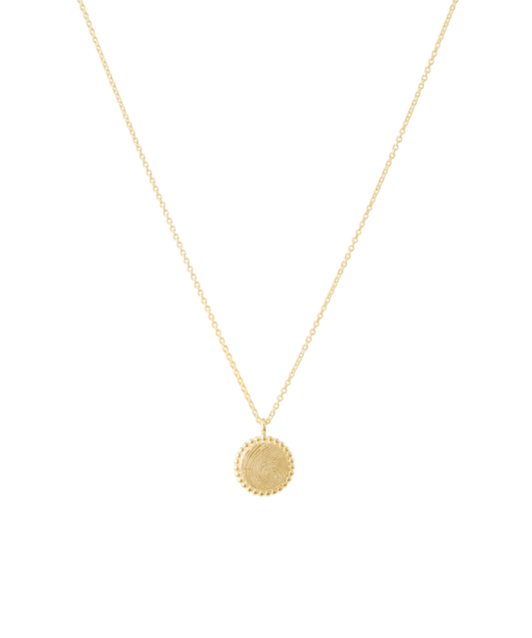 Bubble Initial Coin Necklace