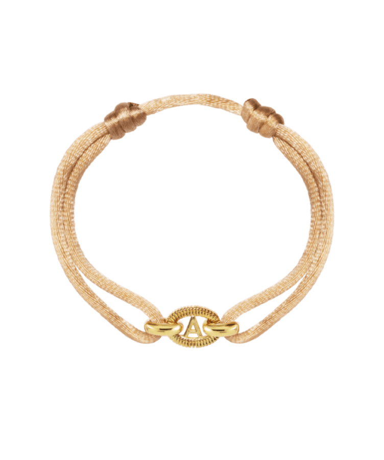 Chunky Initial Cord Armband