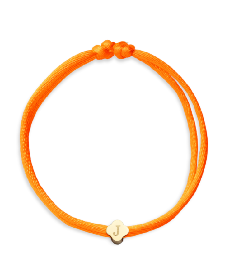 Lucky Kleeblatt Initial Kordel Armband