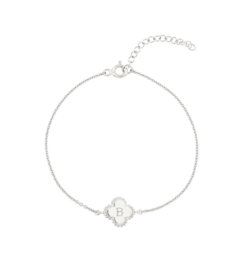 Bubble Initial Clover Armband