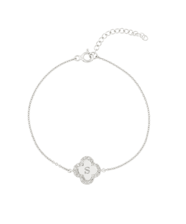 Pavé Initial Clover Armband