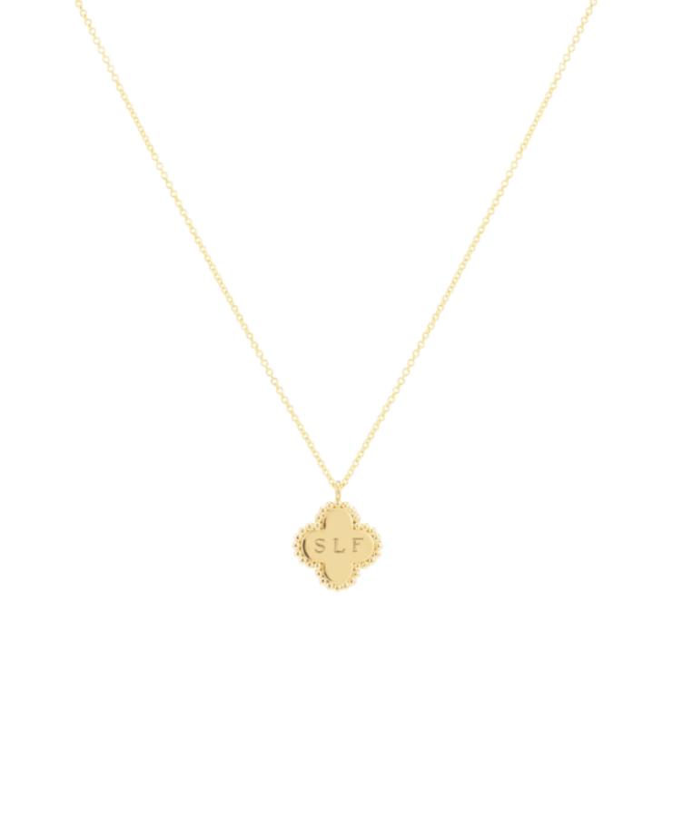 Bubble Initial Clover Ketting