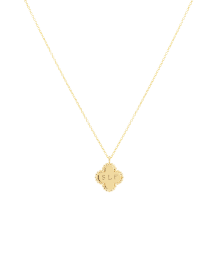 Pavé Initial Clover Bracelet