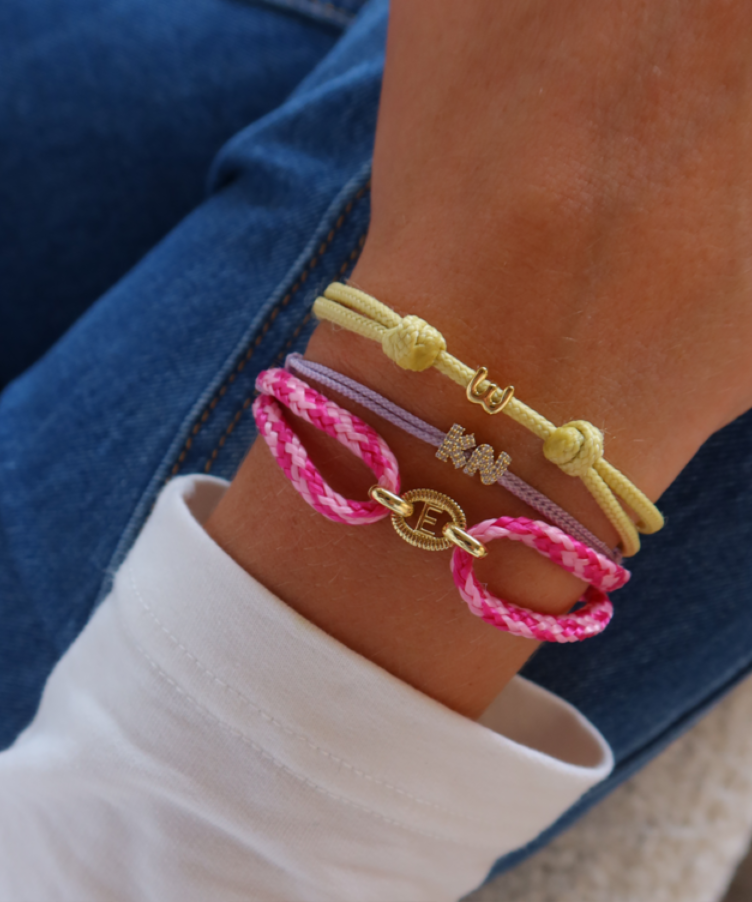 Pavé Letter Paracord Armband