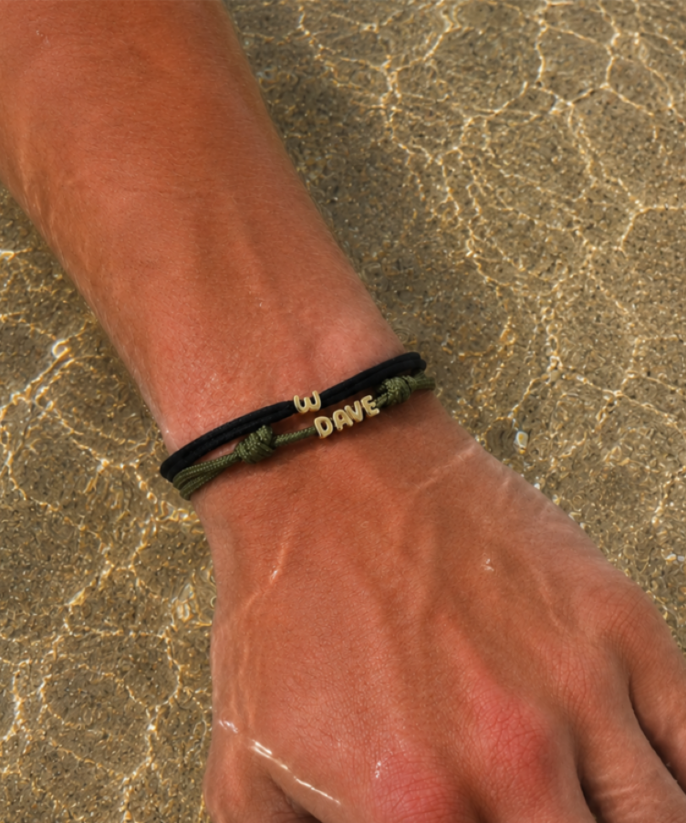 Men Letter Cord Bracelet 
