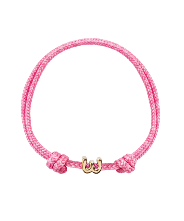 Pave Buchstaben Kordel Armband