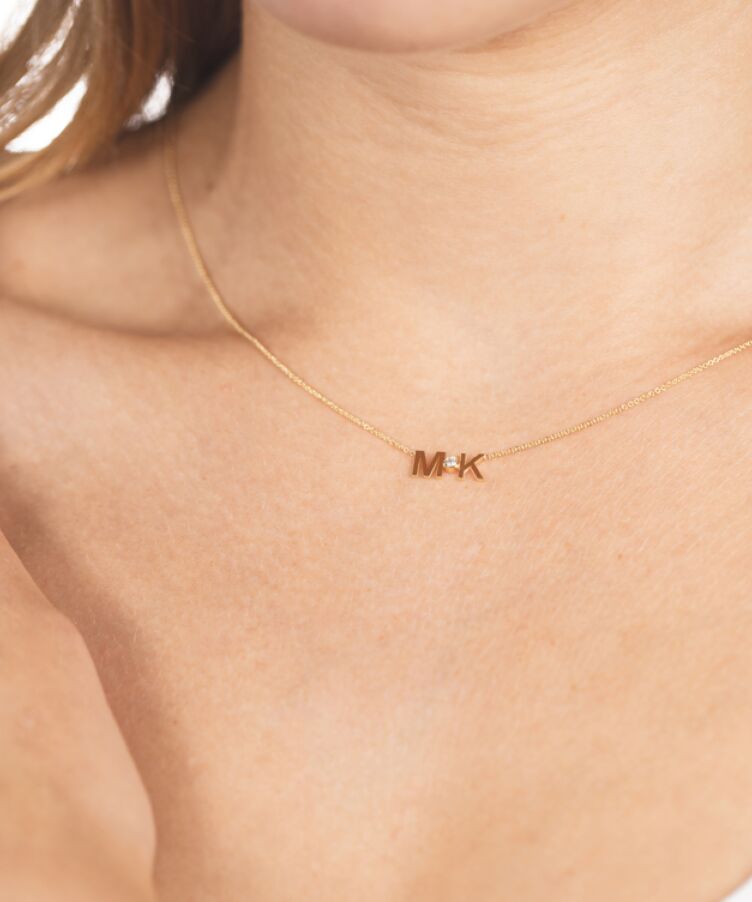 Letters + Diamond Ketting