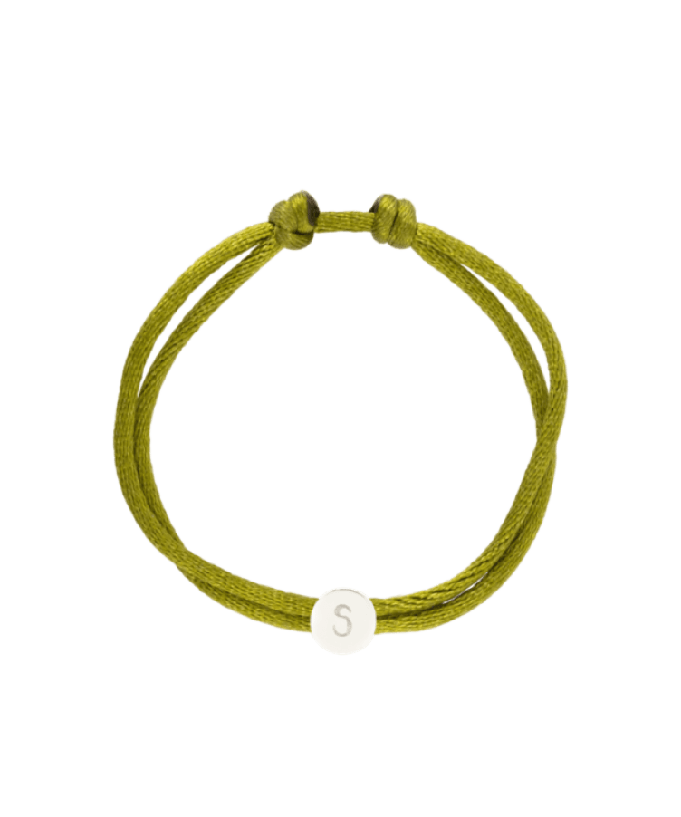 Kids Initial Disc Cord Armband