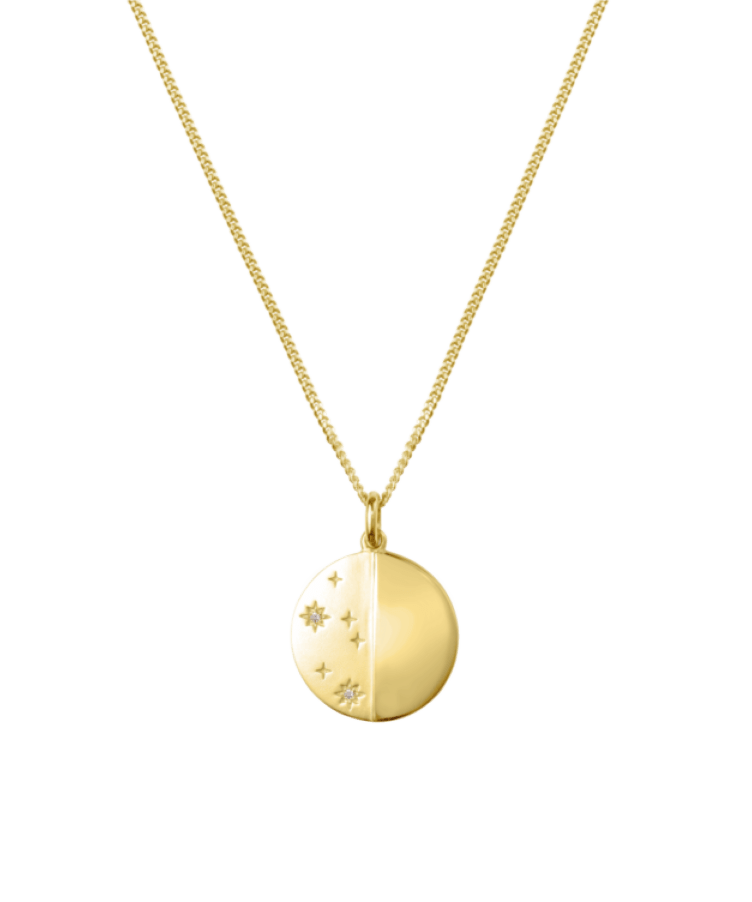 Moon Phase Coin Necklace