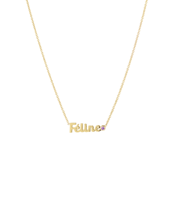 Name Birthstone Necklace Deluxe