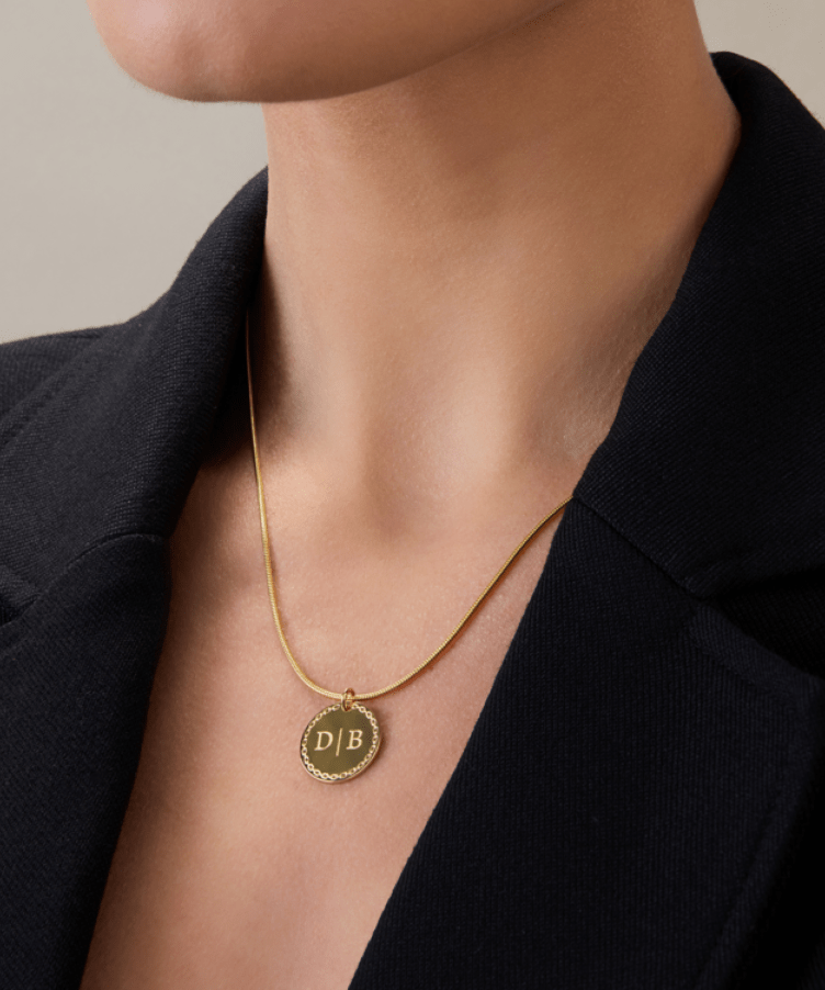 Fierce Initial Coin Necklace