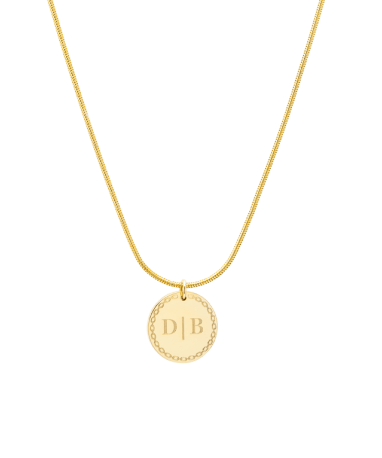 Fierce Initial Coin Necklace