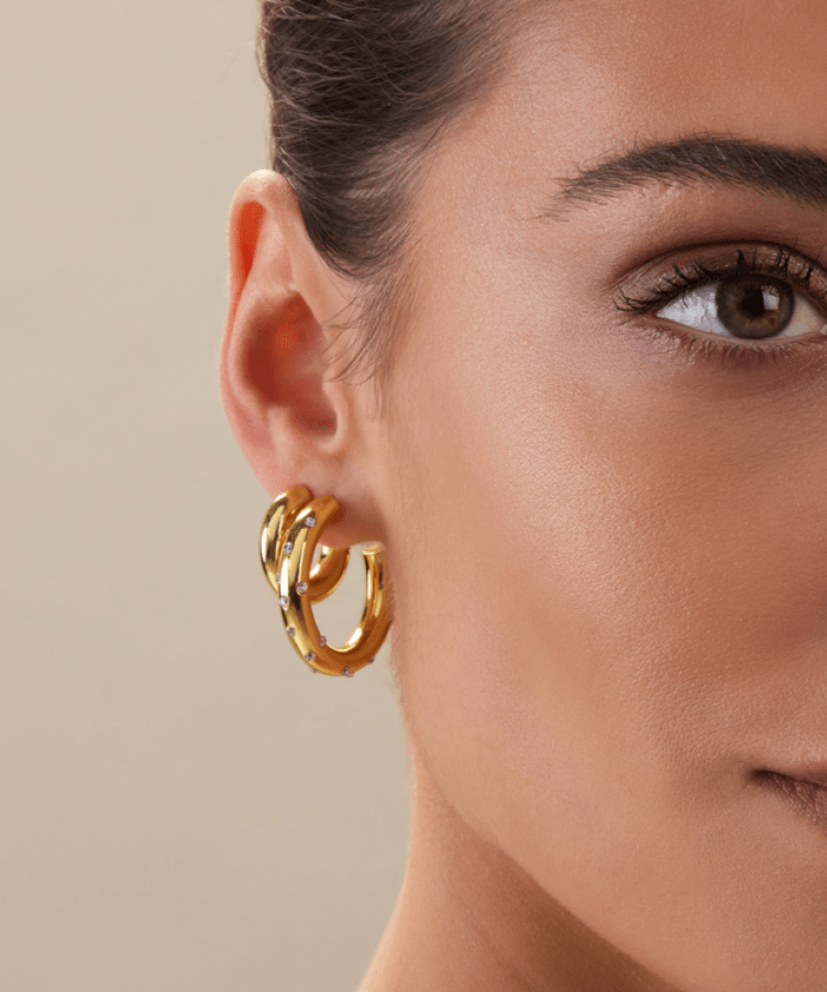 Fierce Sparkle Hoops Set