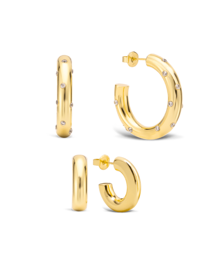 Fierce Sparkle Hoops Set