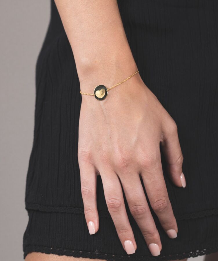 Fingerprint Coin Armband