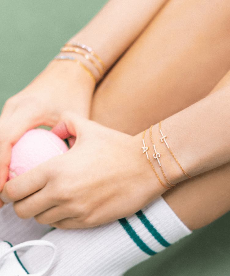 Tennis Letter Bracelet