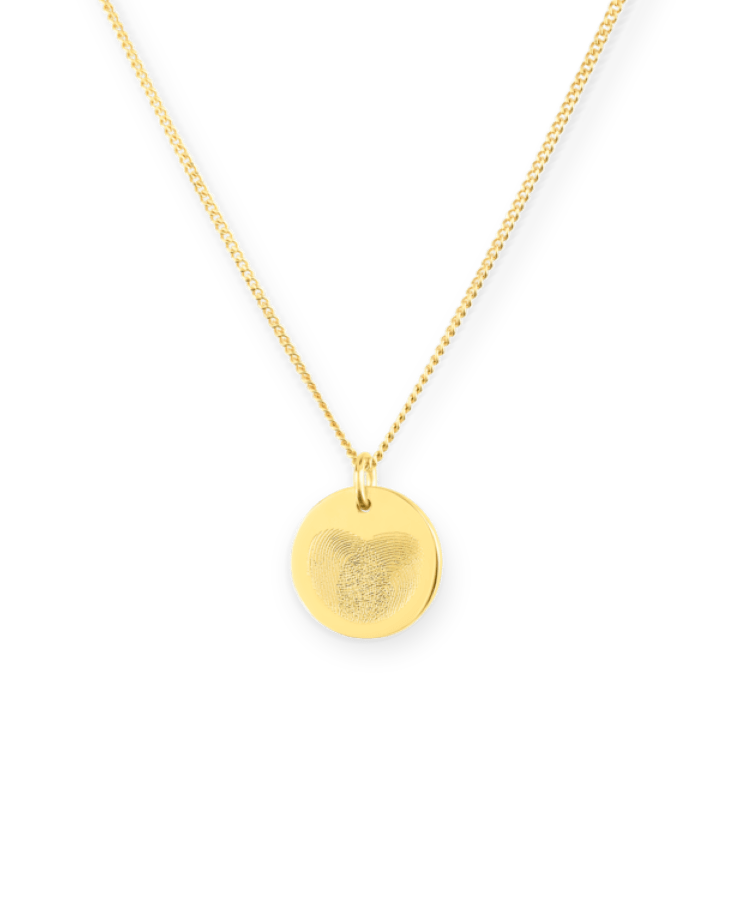 Kids Fingerprint Coin Necklace