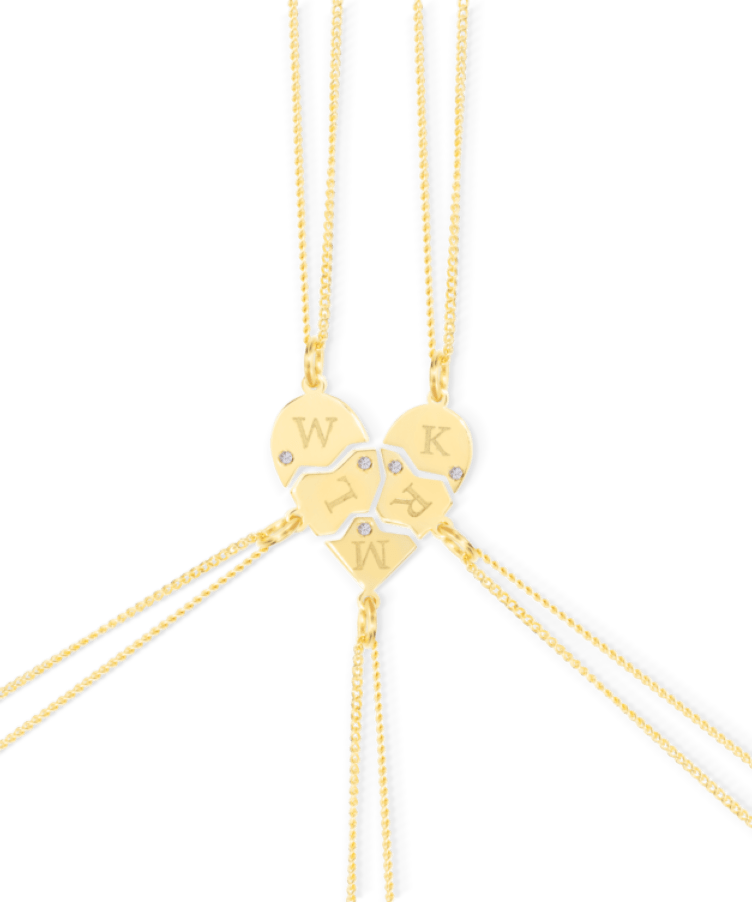 Faith Friendship Initial Necklace