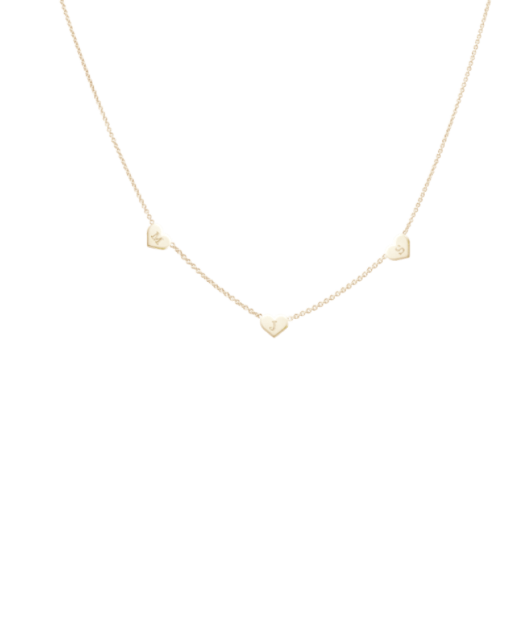 letter necklace goud