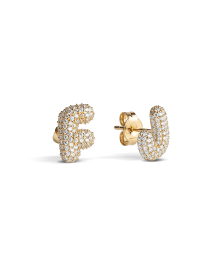 Pave Buchstaben Kordel Armband