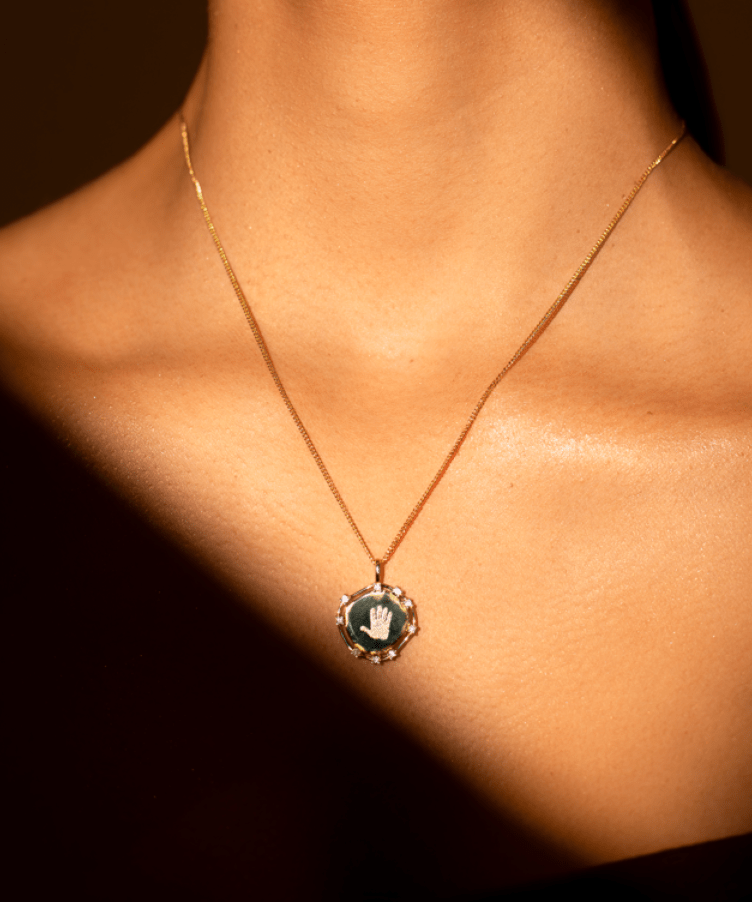 Brilliance Hand- or Footprint Coin Necklace