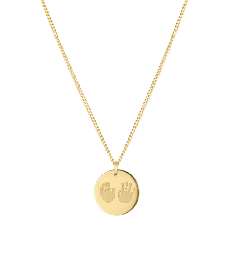 Hand- or Footprint Coin Ketting 
