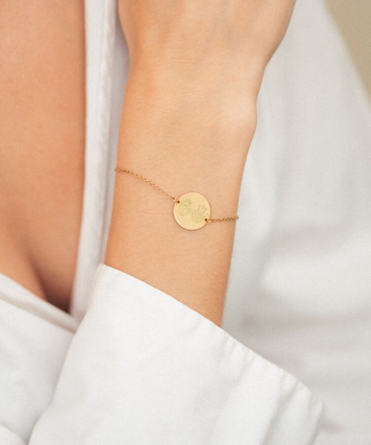 Hand- or Footprint Coin Bracelet