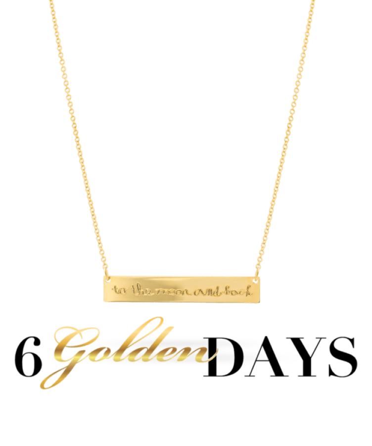 Handgeschriebene Bar Kette Gold