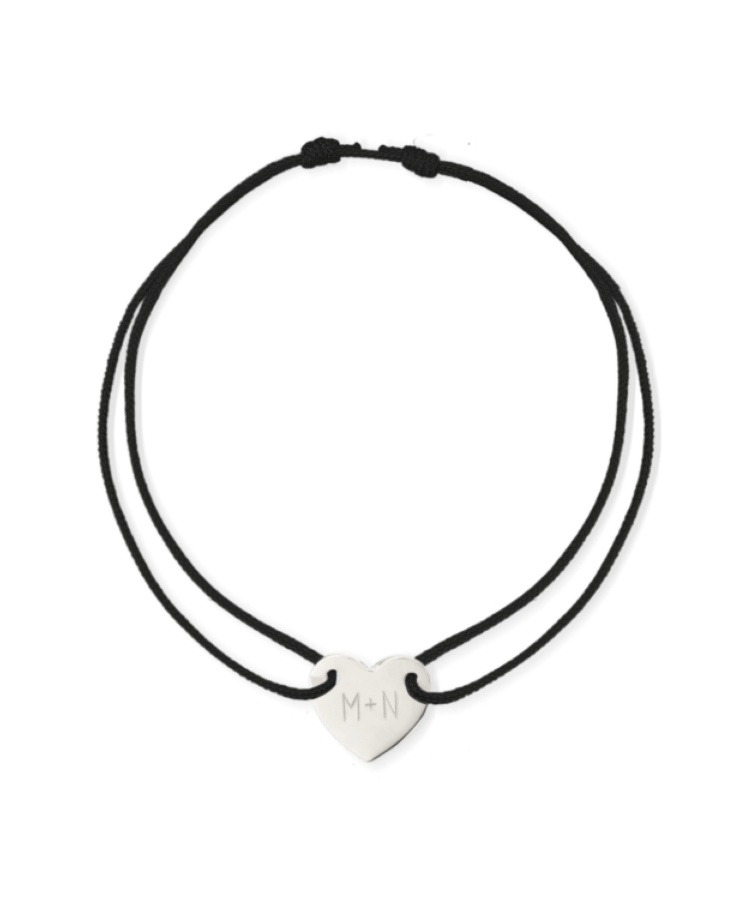 Hallie Heart Initial Armband